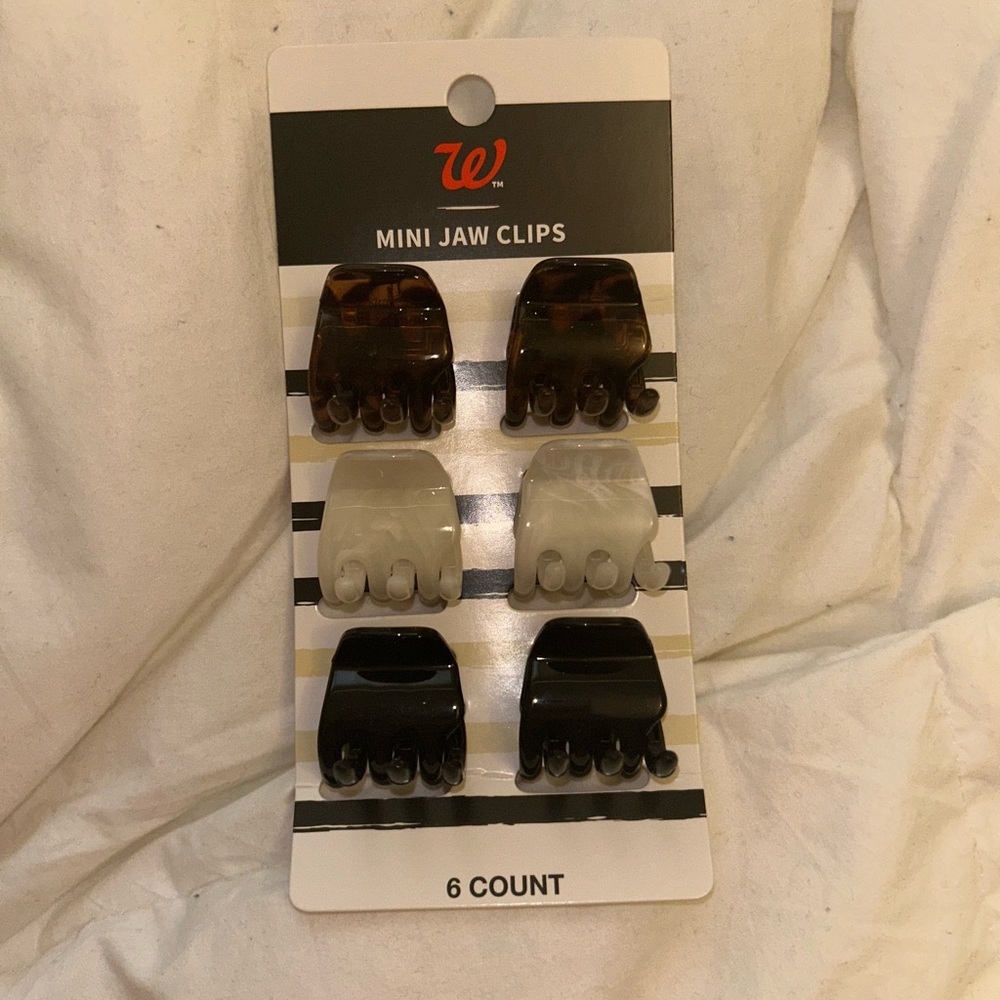 Mini Jaw Clips Set - Black, Brown, and White